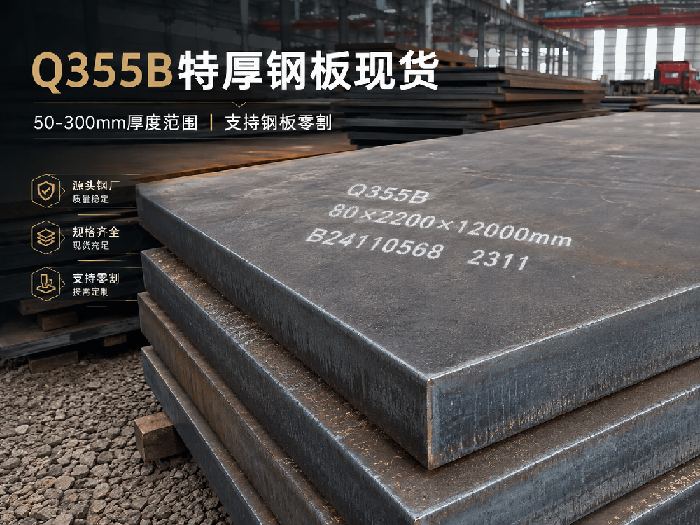 无锡Q355B特厚钢板零割加工｜50-300mm厚钢板数控火焰切割按图下料