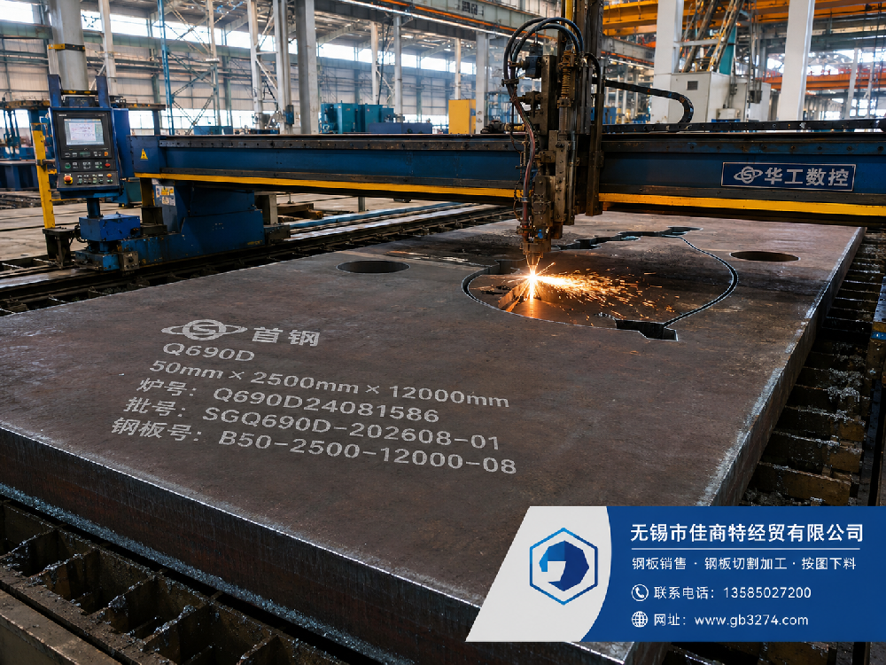 Q690D高强钢板切割加工|工程机械高强结构件按图下料